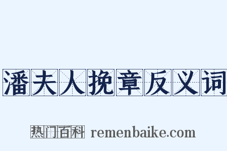 潘夫人挽章反义词是什么意思的图片